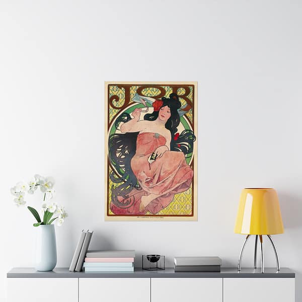 12876676803756984508_2048.jpeg Job Cigarettes ad – Alphonse Mucha (1894) – Art Nouveau Poster Print