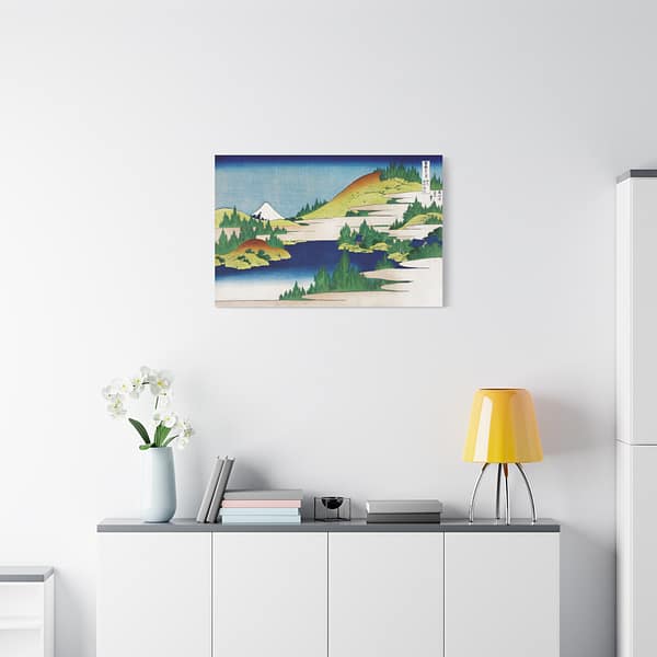 12937960560311576853_2048.jpeg The Lake at Hakone in Sagami Province - Katsushika Hokusai (c. 1830) - Japanese Woodblock Canvas Print