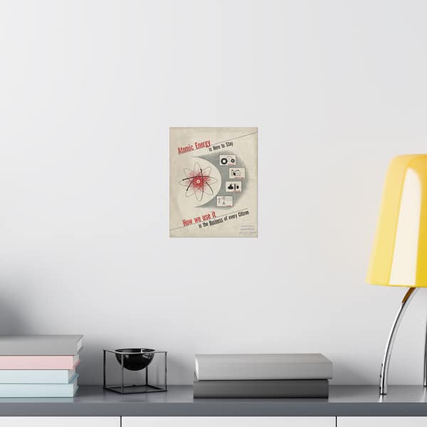 12967823668593878337_2048.jpeg Atomic Energy Is Here to Stay – U.S. Government (c. 1950s) – Atomic Age Poster Print