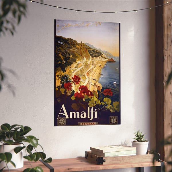 13079677025899151410_2048.jpeg Amalfi Coast, Italy – ENIT Italian National Tourist Board – Vintage Travel Poster Print