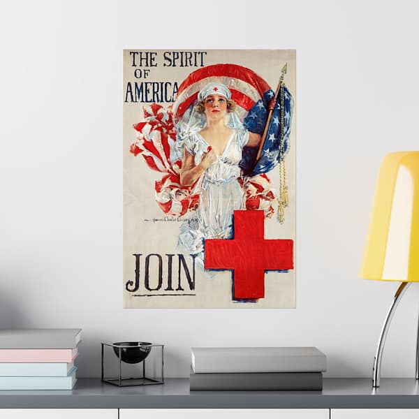 13263896137486832456_2048.jpeg The Spirit of America - Join - Howard Chandler Christy (1919) - Patriotic Poster Print