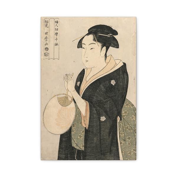 13395630189776282431_2048.jpeg Woman Holding a Fan - Kitagawa Utamaro (c. 1793) - Japanese Woodblock Canvas Print