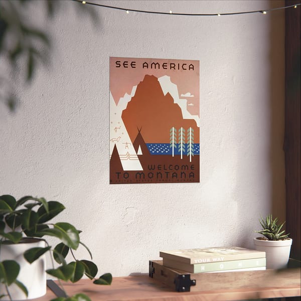 13458112547732617281_2048.jpeg See America: Welcome to Montana – Works Progress Administration (c. 1930s) – Vintage Travel Poster Print