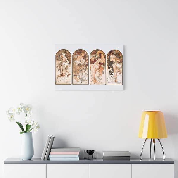 13504295229484791623_2048.jpeg The Seasons - Alphonse Mucha (1897) - Art Nouveau Canvas Print