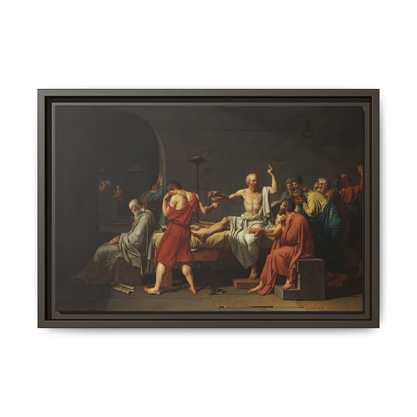 13513967112444680411_2048.jpeg The Death of Socrates – Jacques-Louis David (1787) – Classical Framed Canvas Print