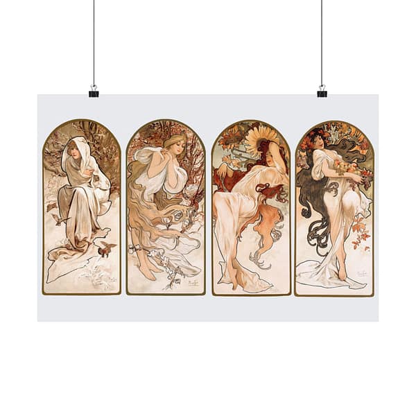 13549105535529675975_2048.jpeg The Seasons - Alphonse Mucha (1897) - Art Nouveau Poster Print