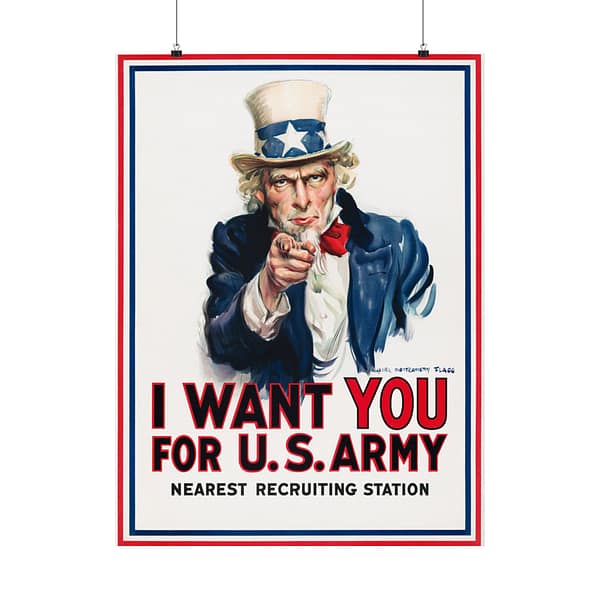 13635024249768009251_2048-1.jpeg I Want You for U.S. Army - James Montgomery Flagg (1917) - Patriotic WWI Poster Print