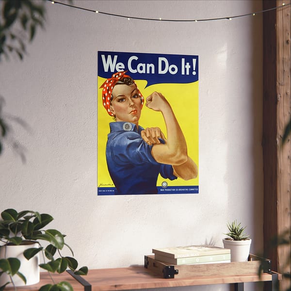 13711676726852727799_2048.jpeg We Can Do It! Rosie the Riveter - J. Howard Miller (1942-1945) - Patriotic WWII Poster Print