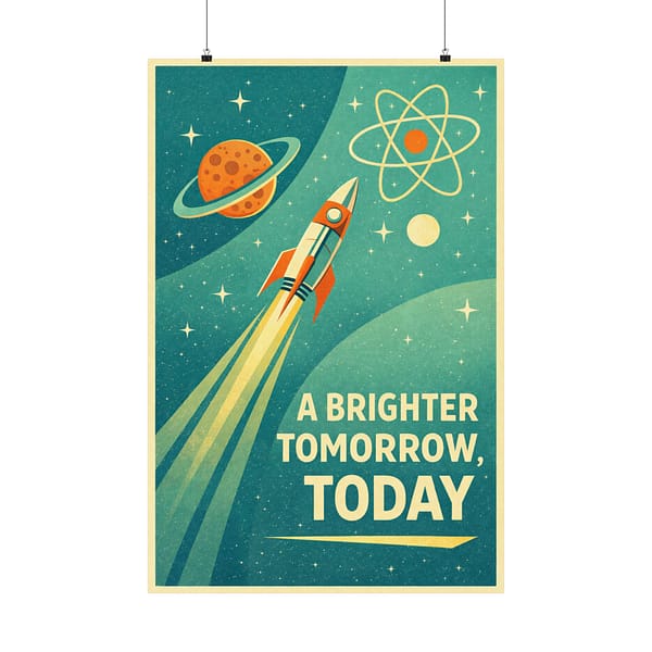 13776293288562918547_2048.jpeg A Brighter Tomorrow, Today – LUNE Original – Atomic Age Poster Print