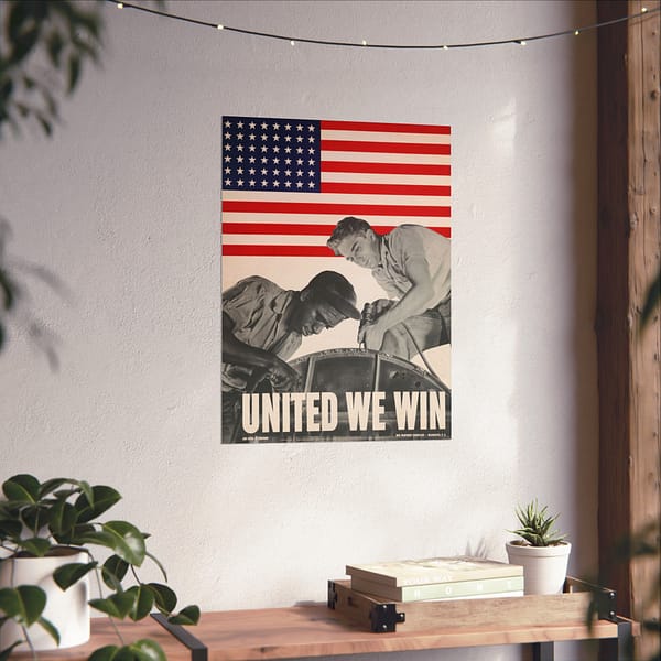 13800433243430134473_2048.jpeg United We Win - War Manpower Commission - Howard Liberman (1943) - Patriotic WWII Poster Print