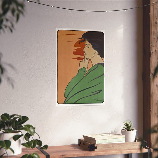 13884574225137765743_2048.jpeg L'Heure du Silence - Henri Georges J. I. Meunier (1897) - Art Nouveau Poster Print