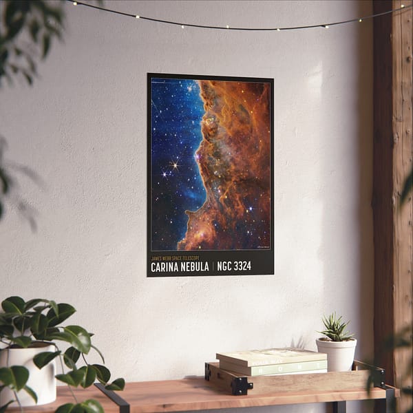 13892322271826381212_2048.jpeg Carina Nebula - NIRCam Compass Image - NASA James Webb Space Telescope - Space Age Poster Print