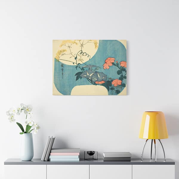 13929251013697974344_2048.jpeg Morning Glories, Pinks, and Maiden Flower - Utagawa Hiroshige (c. 1830-1844) - Japanese Woodblock Canvas Print