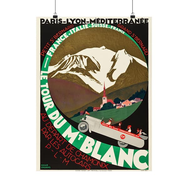 13999382063939991539_2048.jpeg Le Tour du Mt. Blanc – Roger Broders (1927) – Vintage Travel Poster Print