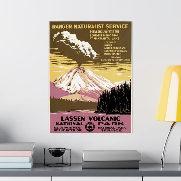 14009143873400780323_2048.jpeg Lassen Volcanic National Park – Works Progress Administration (c. 1938) – Vintage Travel Poster Print