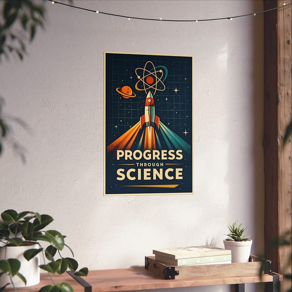 14048270353092981437_2048-1.jpeg Progress Through Science – LUNE Original – Atomic Age Poster Print