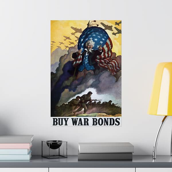14072059481393455313_2048.jpeg Buy War Bonds - Newell Convers Wyeth (1942) - Patriotic WWII Poster Print