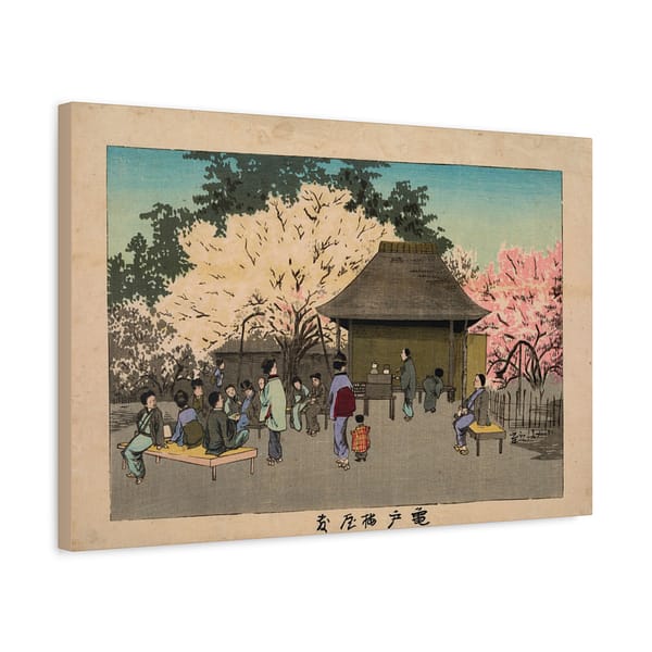 14129974409956583737_2048.jpeg Plum Garden at Kameido – Kobayashi Kiyochika (1879) – Japanese Woodblock Canvas Print