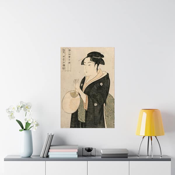 14157561336239279325_2048.jpeg Woman Holding a Fan - Kitagawa Utamaro (c. 1793) - Japanese Woodblock Poster Print