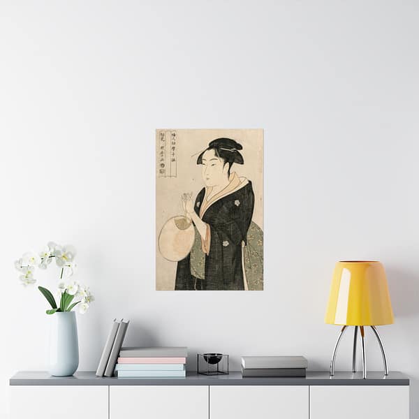 14254009404614954170_2048.jpeg Woman Holding a Fan - Kitagawa Utamaro (c. 1793) - Japanese Woodblock Poster Print