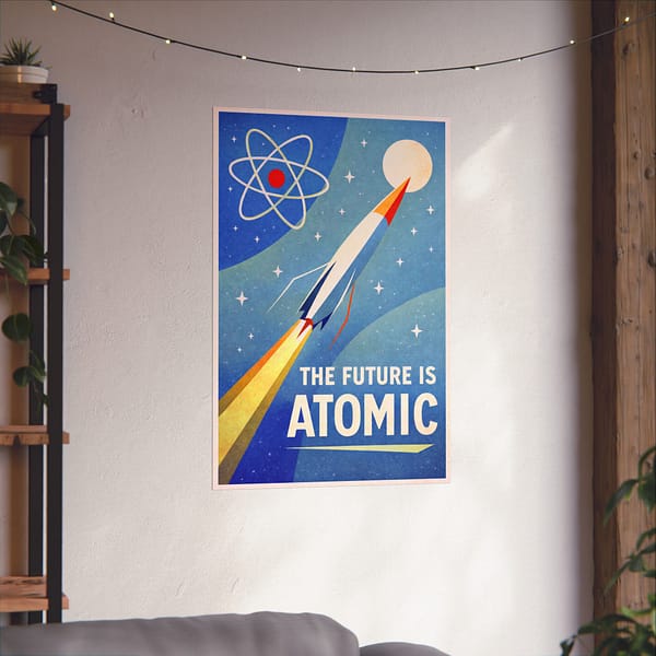 14256210326040916270_2048-1.jpeg The Future Is Atomic – LUNE Original – Space Age Poster Print