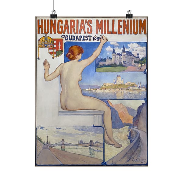 14365377842949873582_2048.jpeg Hungaria’s Millenium, Budapest 1896 – Théo Van Rysselberghe – Art Nouveau Poster Print