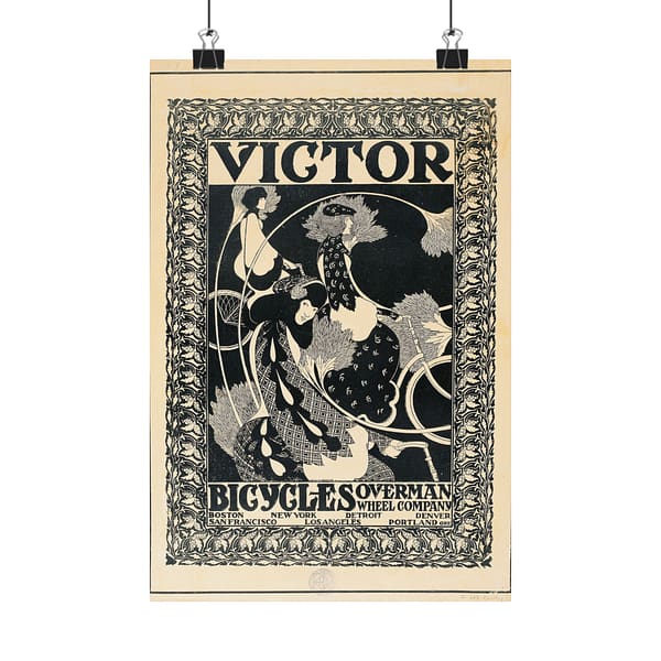 14379045745087036729_2048.jpeg Victor Bicycles ad – William Henry Bradley (c. 1896) – Art Nouveau Poster Print