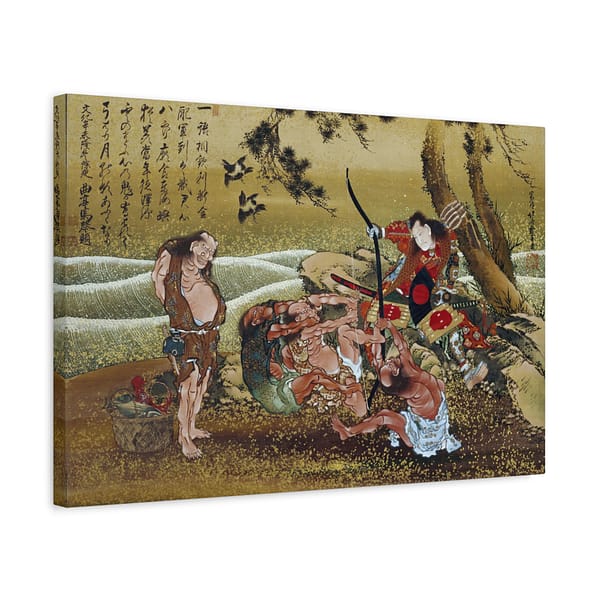 14409197878484913045_2048.jpeg Tametomo and the inhabitants of Onoshima Island – Katsushika Hokusai (1811) – Japanese Woodblock Canvas Print