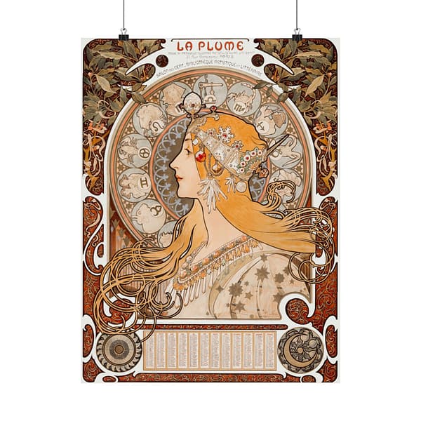 1448562848103329012_2048.jpeg Zodiaque, La Plume - Alphonse Mucha (ca. 1896-1897) - Art Nouveau Poster Print