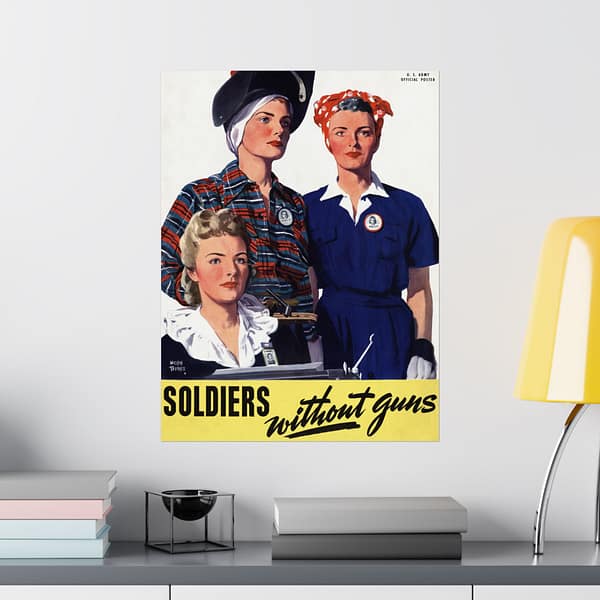 14489246671698561152_2048.jpeg Soldiers Without Guns - Adolph Treidler (1944) - Patriotic WWII Poster Print