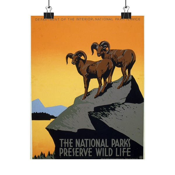 14500808101136232740_2048.jpeg The National Parks Preserve Wild Life – Works Progress Administration (c. 1930s) – Vintage Travel Poster Print