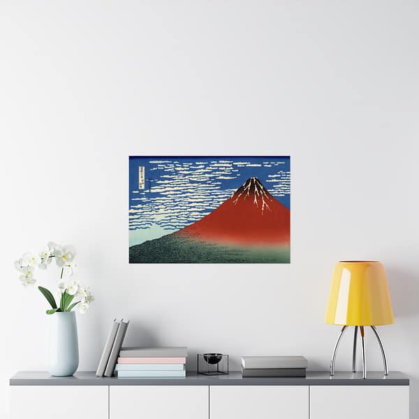 14514378871686306301_2048.jpeg Red Fuji (South Wind, Clear Sky) – Katsushika Hokusai (c. 1830-32) – Japanese Woodblock Poster Print