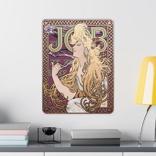 14565334417056391992_2048.jpeg Job Cigarettes ad - Alphonse Mucha (1896) - Art Nouveau Poster Print