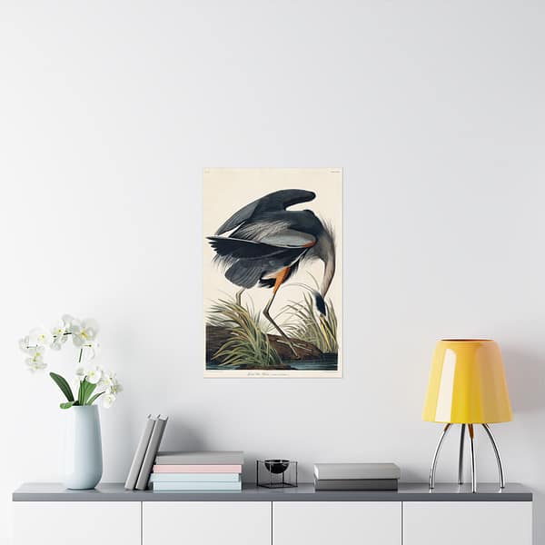 14572210915531658136_2048-1.jpeg Great Blue Heron, Birds of America – John James Audubon (1834) – Natural History Poster Print