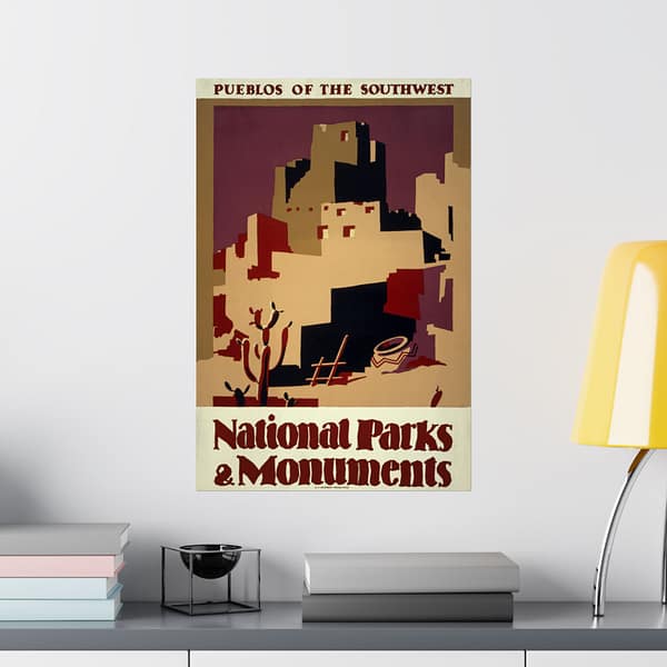 14719358887060592383_2048.jpeg Pueblos of the Southwest: National Parks & Monuments – Works Progress Administration (c. 1930s) – Vintage Travel Poster Print