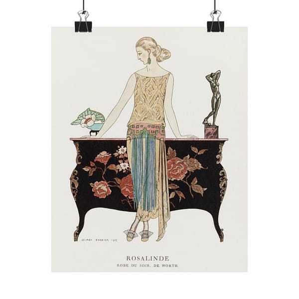 14723786700274735545_2048.jpeg Rosalinde, Robe du soir - George Barbier (1922) - Art Deco Poster Print