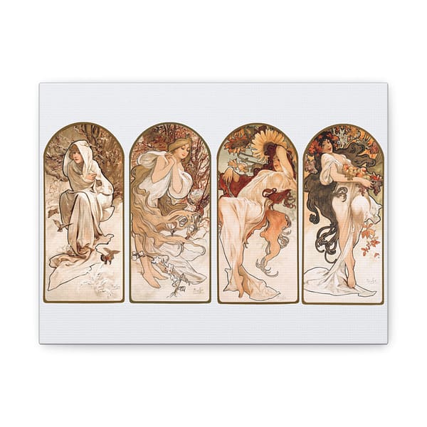 14762838083106374084_2048.jpeg The Seasons - Alphonse Mucha (1897) - Art Nouveau Canvas Print