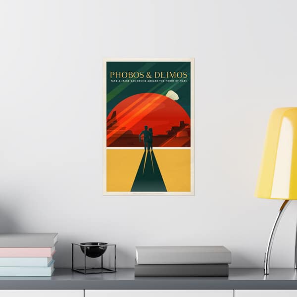 14827265249843109833_2048.jpeg Phobos and Deimos - Take a Space-Age Cruise Aboard the Moons of Mars - NASA Travel Ad (2015) - Space Age Poster Print
