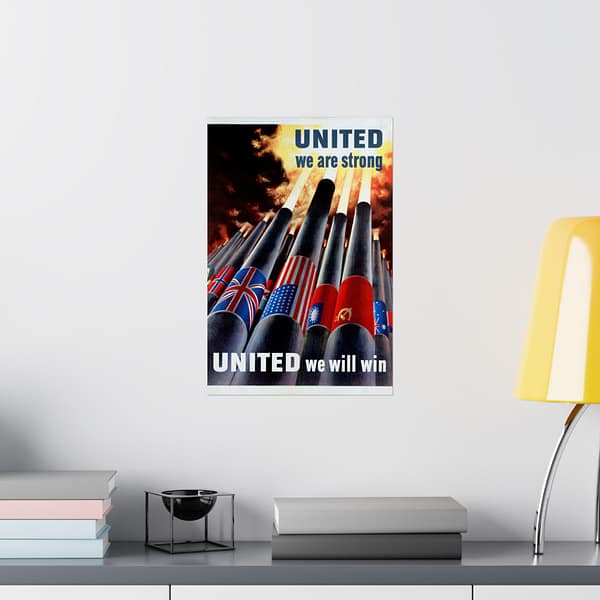 1483176606539273618_2048.jpeg United We Are Strong - United We Will Win - Henry Koerner (1943) - Patriotic WWII Poster Print