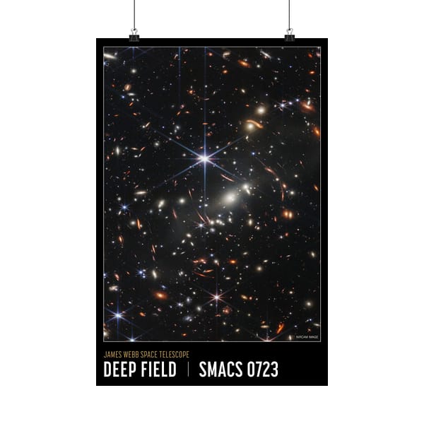 14851886359387934739_2048.jpeg Deep Field - NIRCam Compass Image - NASA James Webb Space Telescope - Space Age Poster Print