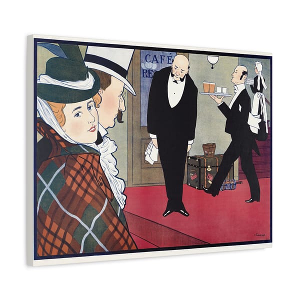14925809410745403233_2048.jpeg Man and Woman and Two Waiters - Johann Georg van Caspel (1900) - Art Nouveau Canvas Print
