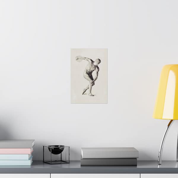 14946593695463274914_2048.jpeg Gipsmodel van Discuswerper - Male Anatomical Study - Jan Veth (c. 1874-1925) - Vintage Art Poster Print