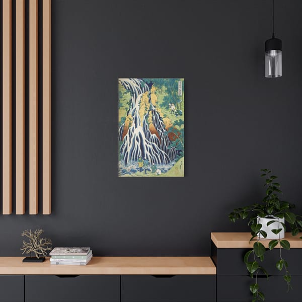1507553093541805149_2048.jpeg Pilgrims at Kirifuri Waterfall on Mount Kurokami in Shimotsuke Province - Katsushika Hokusai (c. 1831-32) - Japanese Woodblock Canvas Print