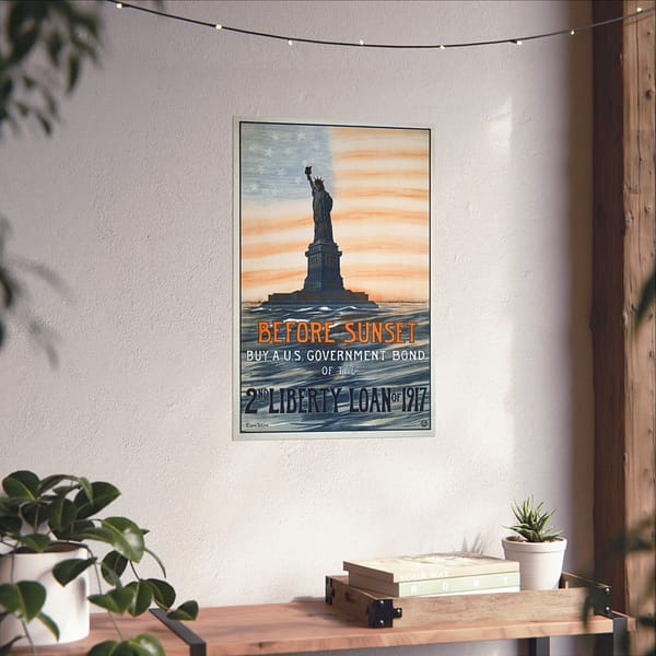 15132255435369193812_2048.jpeg Before Sunset - Buy a U.S. Government Bond of the 2nd Liberty Loan - Eugenie De Land (1917) - Patriotic WWI Poster Print