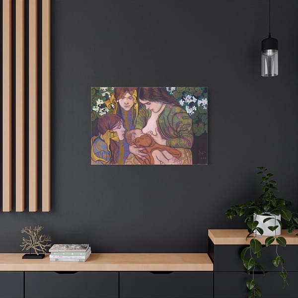 15157852362717332691_2048.jpeg Motherhood (Macierzynstwo) – Stanisław Wyspiański (1905) – Impressionist Canvas Print