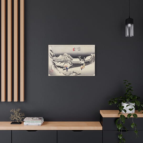 15224184010929710615_2048.jpeg Evening Snow at Kanbara – Utagawa Hiroshige (1833) – Japanese Woodblock Canvas Print