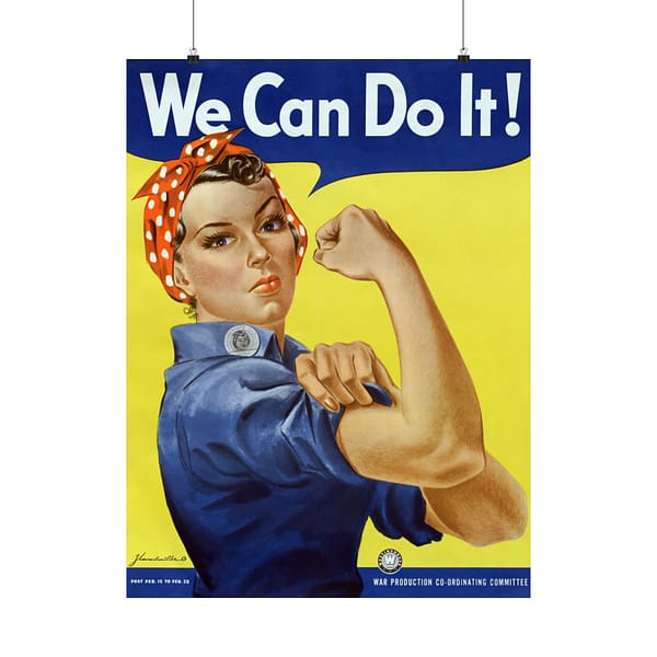 15250655439074701361_2048.jpeg We Can Do It! Rosie the Riveter - J. Howard Miller (1942-1945) - Patriotic WWII Poster Print