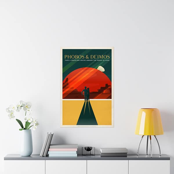 15267768151981314388_2048.jpeg Phobos and Deimos - Take a Space-Age Cruise Aboard the Moons of Mars - NASA Travel Ad (2015) - Space Age Poster Print