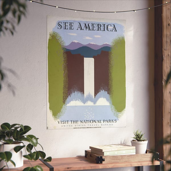 15307391020992062466_2048.jpeg See America, Visit the National Parks – Works Progress Administration (c. 1930s) – Vintage Travel Poster Print