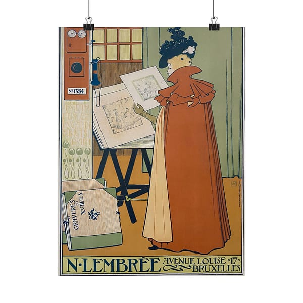 15412368172918314432_2048.jpeg N. Lembrée, Encadrements – Théo Van Rysselberghe (1897) – Art Nouveau Poster Print